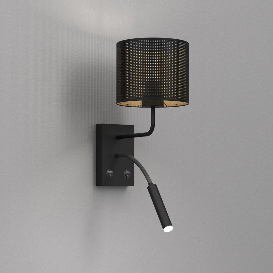 Candeeiro de parede LOFT SHADE 1xE27/60W+1xG9/8W/230V preto/dourado