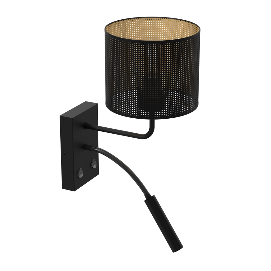 Candeeiro de parede LOFT SHADE 1xE27/60W+1xG9/8W/230V preto/dourado