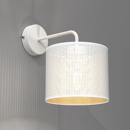 Candeeiro de parede LOFT SHADE 1xE27/60W/230V branco/dourado