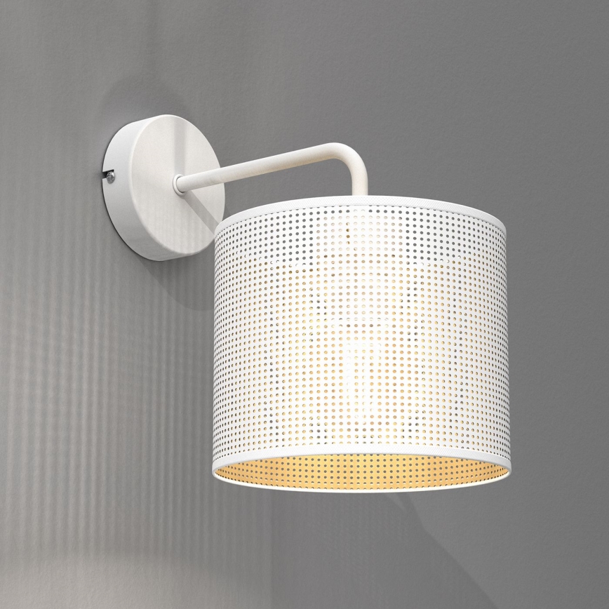 Candeeiro de parede LOFT SHADE 1xE27/60W/230V branco/dourado
