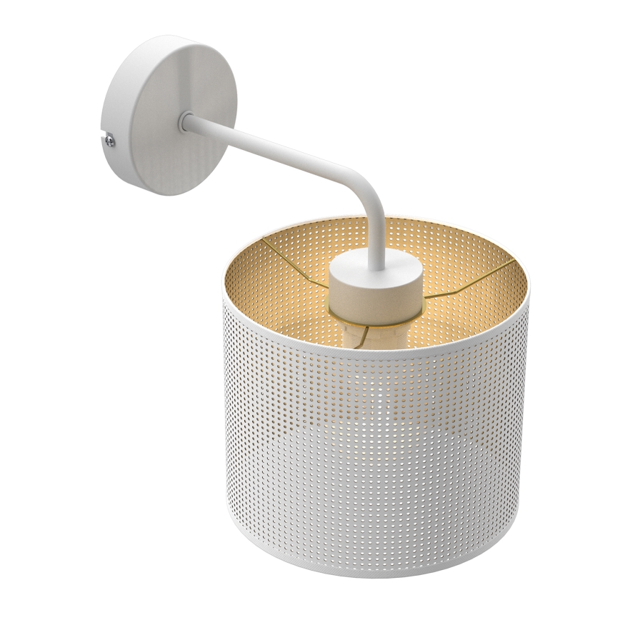 Candeeiro de parede LOFT SHADE 1xE27/60W/230V branco/dourado