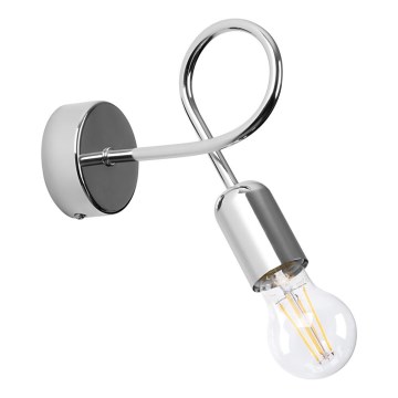 Candeeiro de parede LOOP 1xE27/15W/230V cromado brilhante