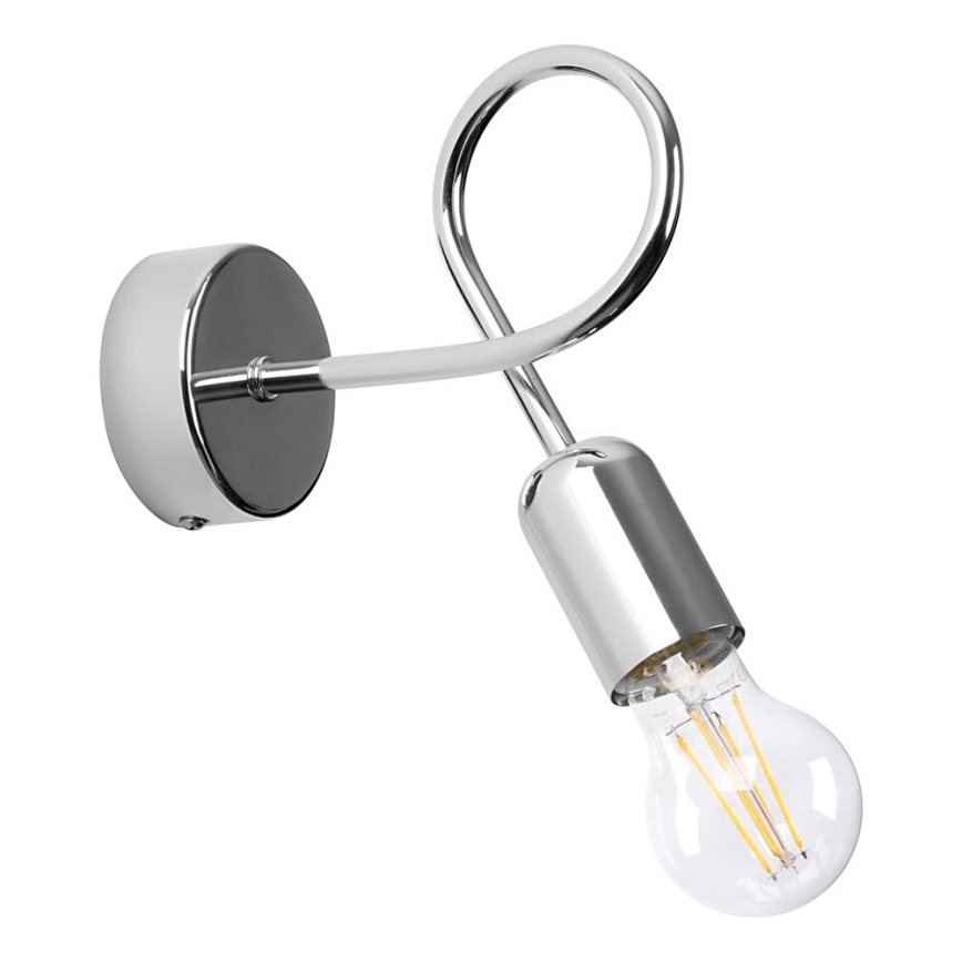 Candeeiro de parede LOOP 1xE27/15W/230V cromado brilhante