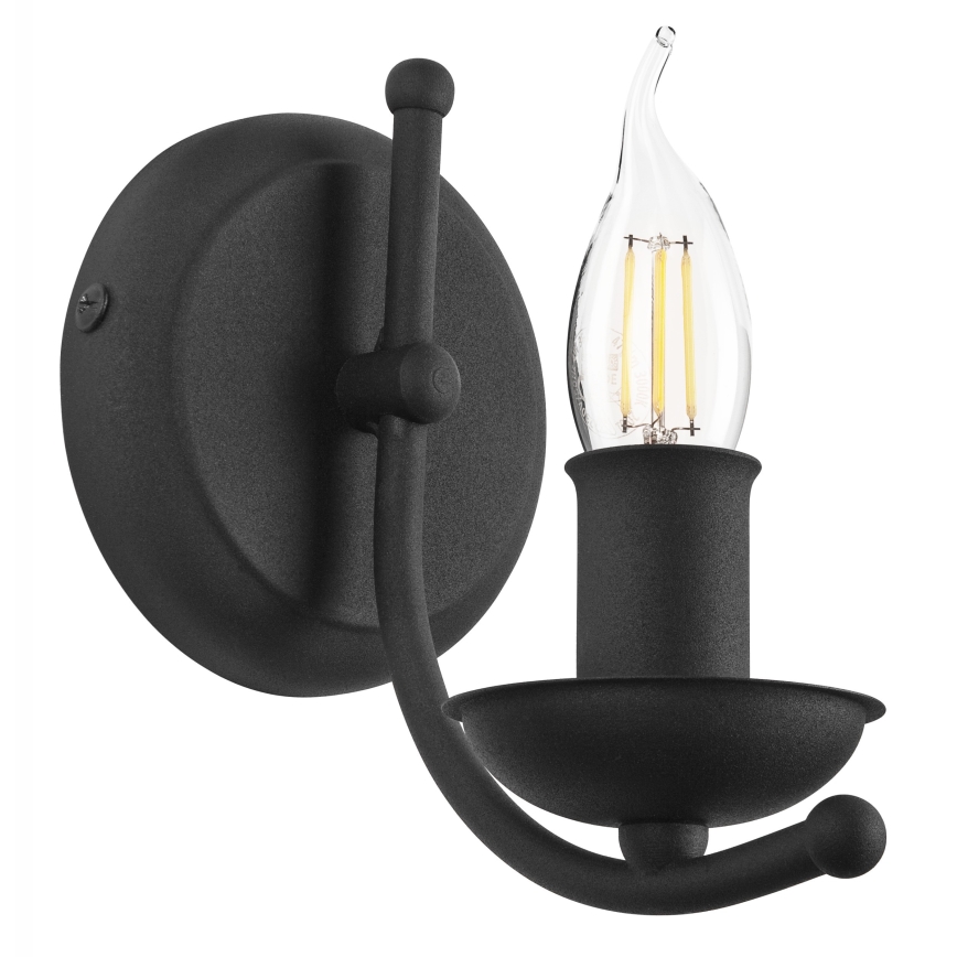 Candeeiro de parede LUCY 1xE14/60W/230V preto
