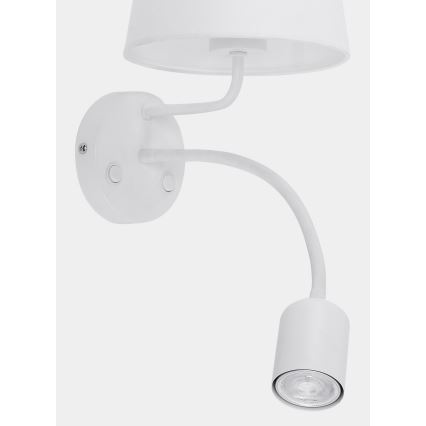 Candeeiro de parede MAJA 1xE27/15W/230V + 1xGU10/10W/230V branco
