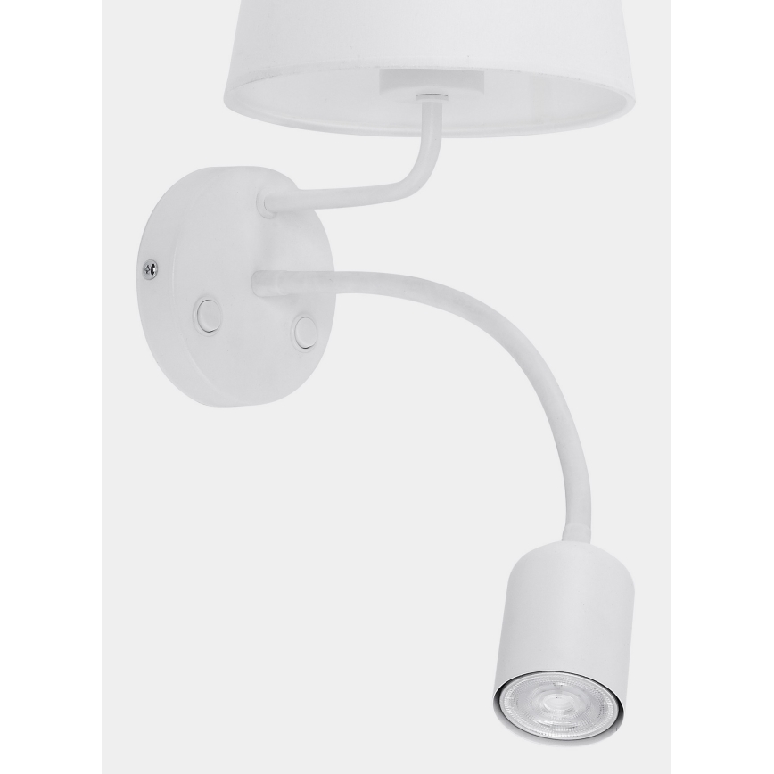 Candeeiro de parede MAJA 1xE27/15W/230V + 1xGU10/10W/230V branco
