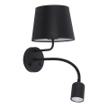 Candeeiro de parede MAJA 1xE27/15W/230V + 1xGU10/10W/230V preto