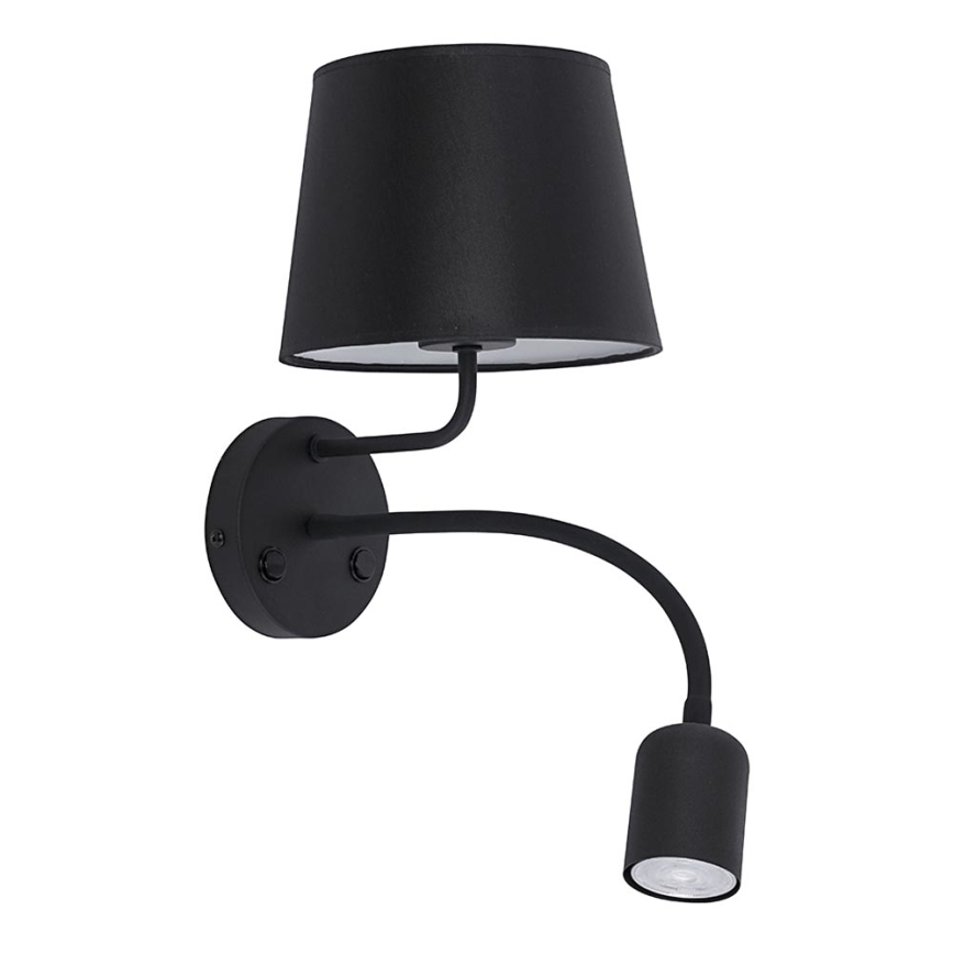 Candeeiro de parede MAJA 1xE27/15W/230V + 1xGU10/10W/230V preto