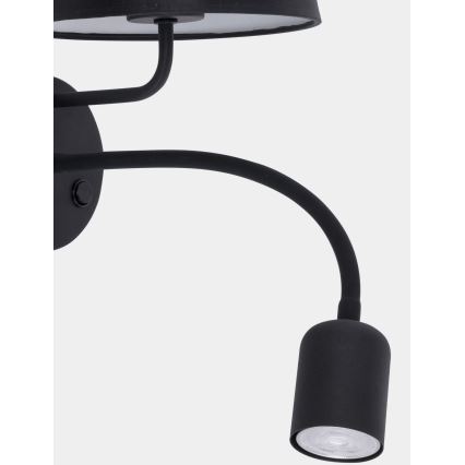 Candeeiro de parede MAJA 1xE27/15W/230V + 1xGU10/10W/230V preto