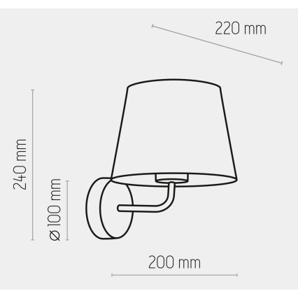 Candeeiro de parede MAJA 1xE27/15W/230V branco