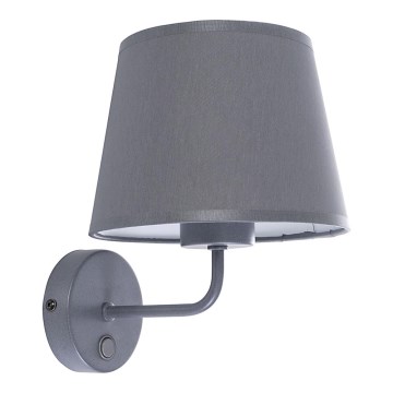 Candeeiro de parede MAJA 1xE27/15W/230V cinzento