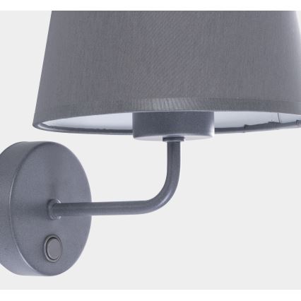 Candeeiro de parede MAJA 1xE27/15W/230V cinzento
