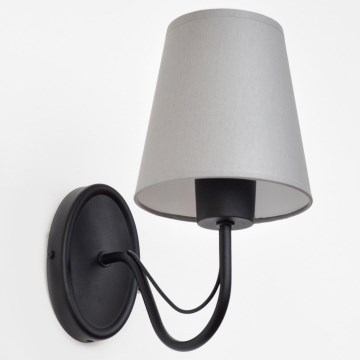 Candeeiro de parede MALBO 1xE27/15W/230V cinzento/preto