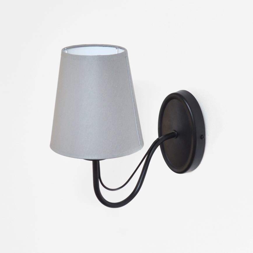 Candeeiro de parede MALBO 1xE27/15W/230V cinzento/preto