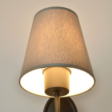 Candeeiro de parede MALBO 1xE27/15W/230V cinzento/preto