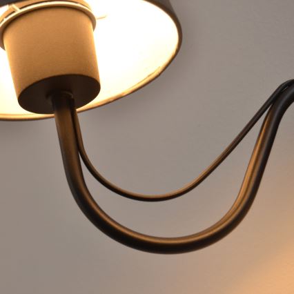 Candeeiro de parede MALBO 1xE27/15W/230V cinzento/preto