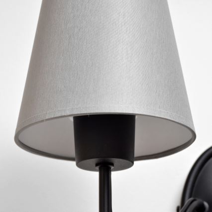 Candeeiro de parede MALBO 1xE27/15W/230V cinzento/preto