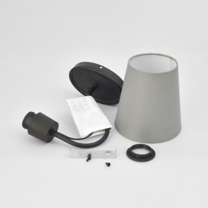Candeeiro de parede MALBO 1xE27/15W/230V cinzento/preto