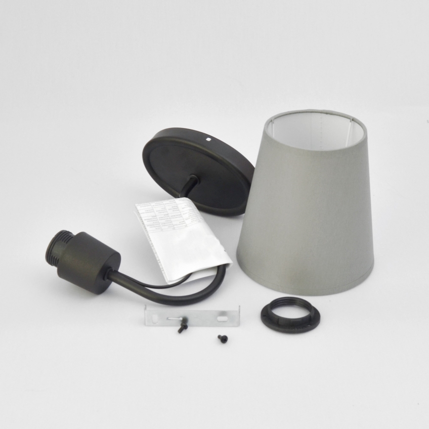 Candeeiro de parede MALBO 1xE27/15W/230V cinzento/preto