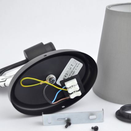 Candeeiro de parede MALBO 1xE27/15W/230V cinzento/preto