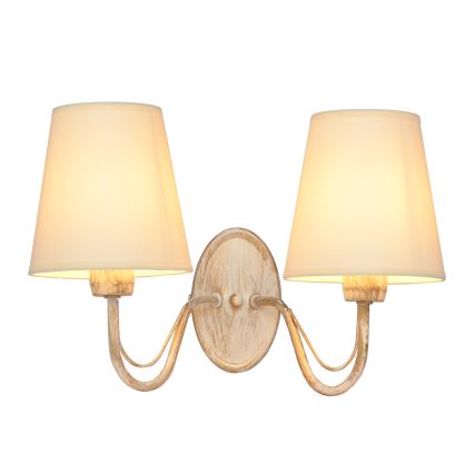 Candeeiro de parede MALBO 2xE27/15W/230V bege