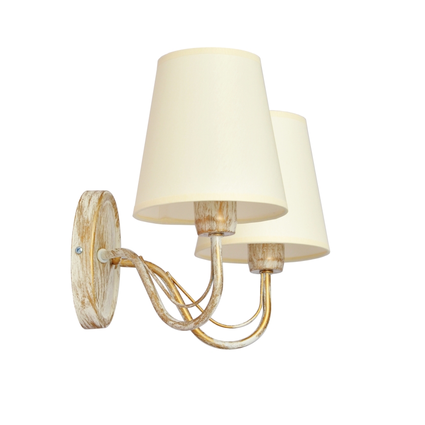Candeeiro de parede MALBO 2xE27/15W/230V bege