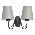 Candeeiro de parede MALBO 2xE27/15W/230V cinzento/preto