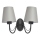 Candeeiro de parede MALBO 2xE27/15W/230V cinzento/preto