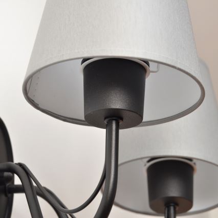 Candeeiro de parede MALBO 2xE27/15W/230V cinzento/preto