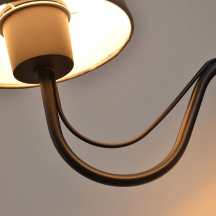 Candeeiro de parede MALBO 2xE27/15W/230V cinzento/preto
