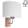 Candeeiro de parede MERCEDES 1xE27/25W/230V branco/carvalho – FSC certificado