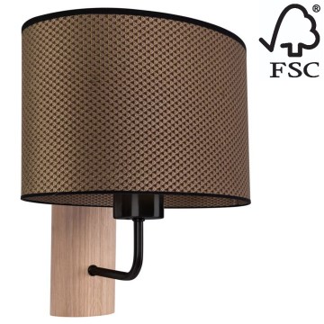 Candeeiro de parede MERCEDES 1xE27/25W/230V castanho/carvalho – FSC certificado