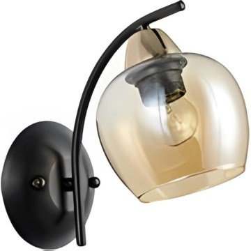 Candeeiro de parede MERRA 1xE27/40W/230V preto/bege