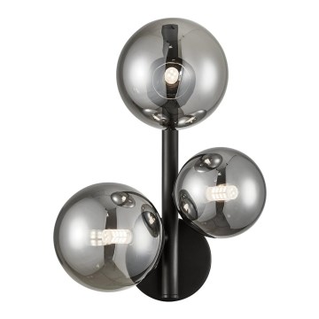 Candeeiro de parede MILA 3xG9/9W/230V preto/cinzento
