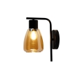 Candeeiro de parede MOLDO 1xE27/40W/230V preto/fumado bege