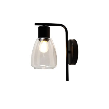 Candeeiro de parede MOLDO 1xE27/40W/230V preto/transparente