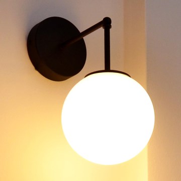 Candeeiro de parede MOON 1xE27/15W/230V preto