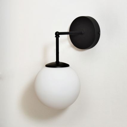 Candeeiro de parede MOON 1xE27/15W/230V preto