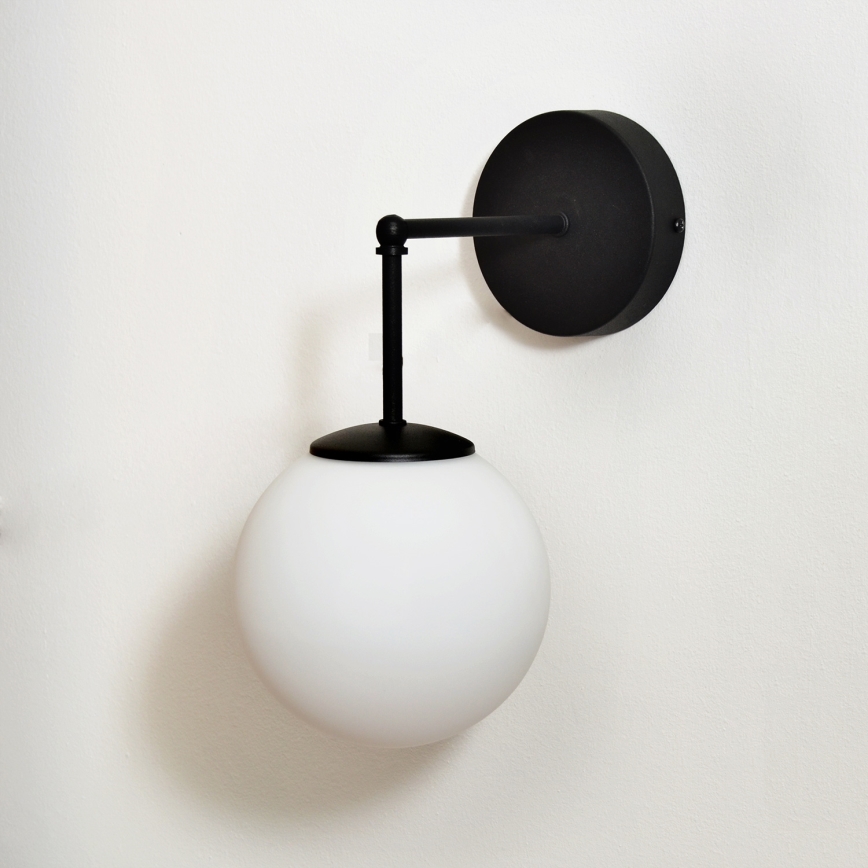 Candeeiro de parede MOON 1xE27/15W/230V preto