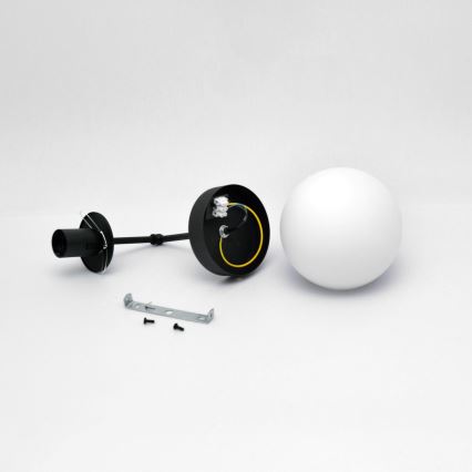 Candeeiro de parede MOON 1xE27/15W/230V preto