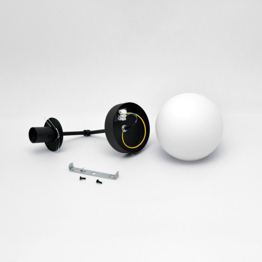 Candeeiro de parede MOON 1xE27/15W/230V preto