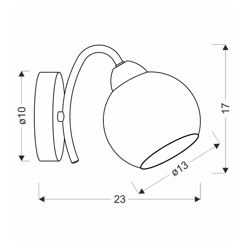 Candeeiro de parede NESTOR 1xE27/40W/230V latão