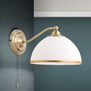Candeeiro de parede OLD LAMP 1xE27/40W/230V branco/latão