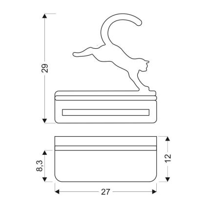 Candeeiro de parede para criança LED com prateleira JUMPING CAT LED/5W/230V - certificado FSC