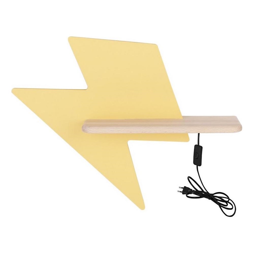 Candeeiro de parede para criança LED com prateleira LIGHTNING LED/4W/230V