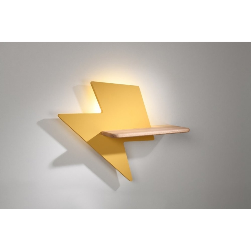 Candeeiro de parede para criança LED com prateleira LIGHTNING LED/5W/230V - certificado FSC