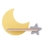 Candeeiro de parede para criança LED com prateleira MOON LED/5W/230V