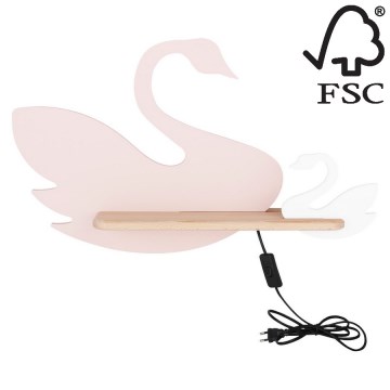 Candeeiro de parede para criança LED com prateleira SWAN LED/5W/230V - certificado FSC