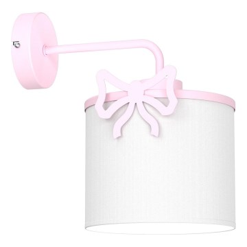 Candeeiro de parede para crianças SWEET 1xE27/15W/230V branco/rosa/arco