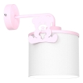 Candeeiro de parede para crianças SWEET 1xE27/15W/230V branco/rosa/urso pequeno